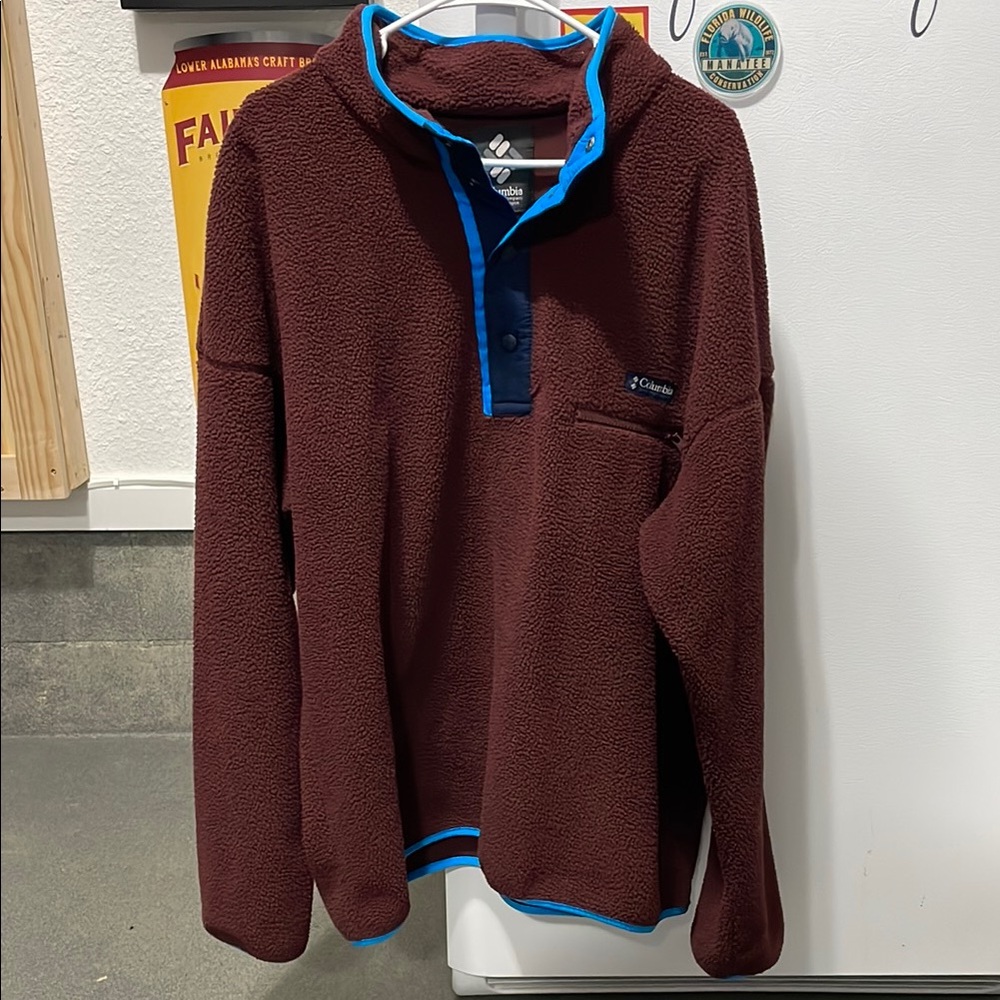 Columbia Men's Brown Fleece Sweater